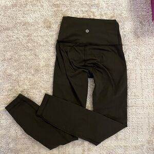 lululemon wonder under army green leggings